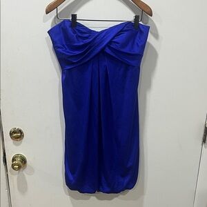 Nicole Miller Royal Blue Strapless Dress